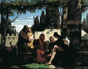 Vincenzo Cabianca novellieri fiorentini del XIV secolo oil painting reproduction